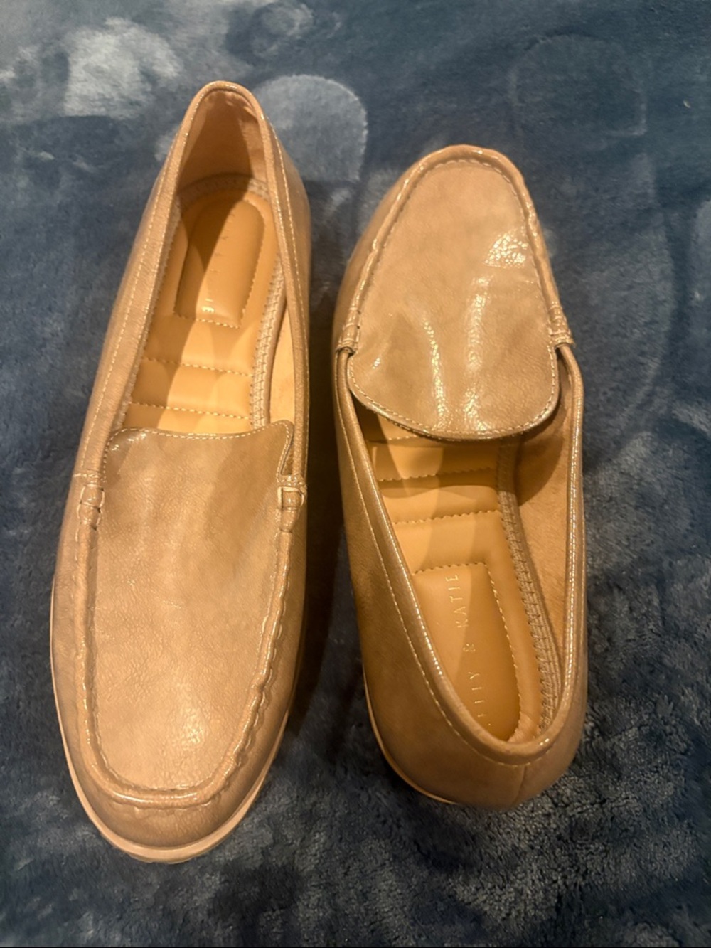 Kelly & Katie Tan patent leather Slip-On Loafers